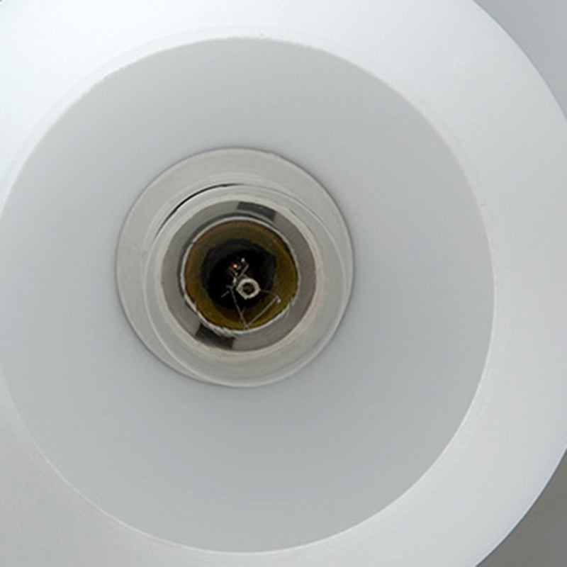 Scandinavian glass iron round semi-flush ceiling lamp