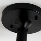 Scandinavian glass iron round semi-flush ceiling lamp