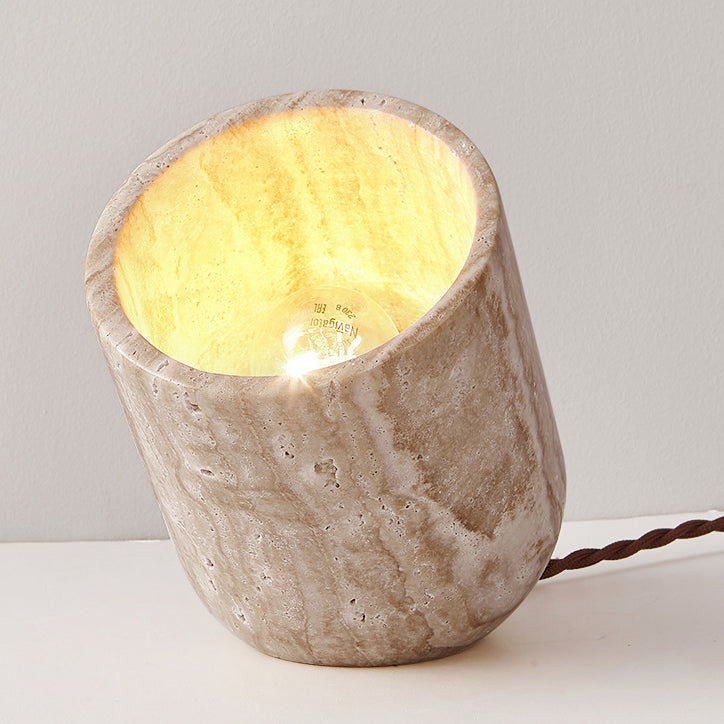 Japanisch inspirierte zylindrische Tischlampe mit Nachtlichtfunktion