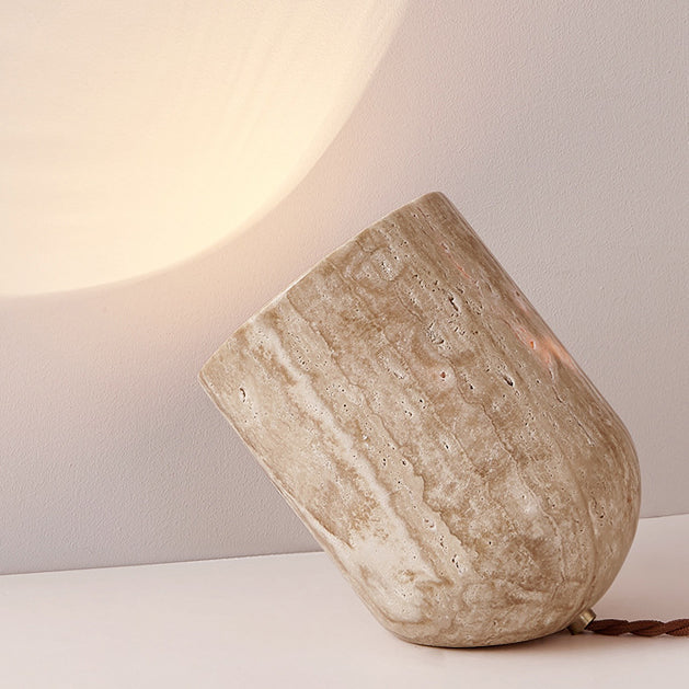 Japanisch inspirierte zylindrische Tischlampe mit Nachtlichtfunktion