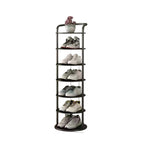 Torre porta scarpe a più livelli organizer compatto rotondo