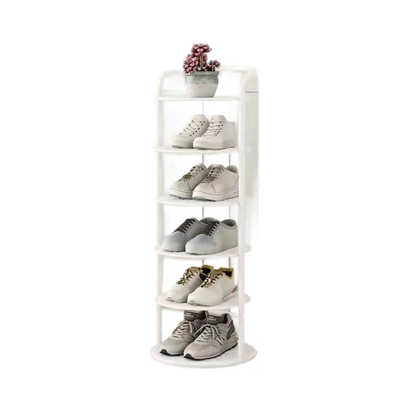 Torre porta scarpe a più livelli organizer compatto rotondo