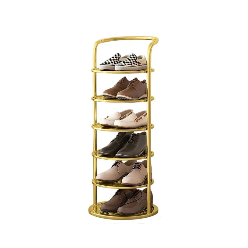 Torre porta scarpe a più livelli organizer compatto rotondo