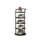 Torre porta scarpe a più livelli organizer compatto rotondo