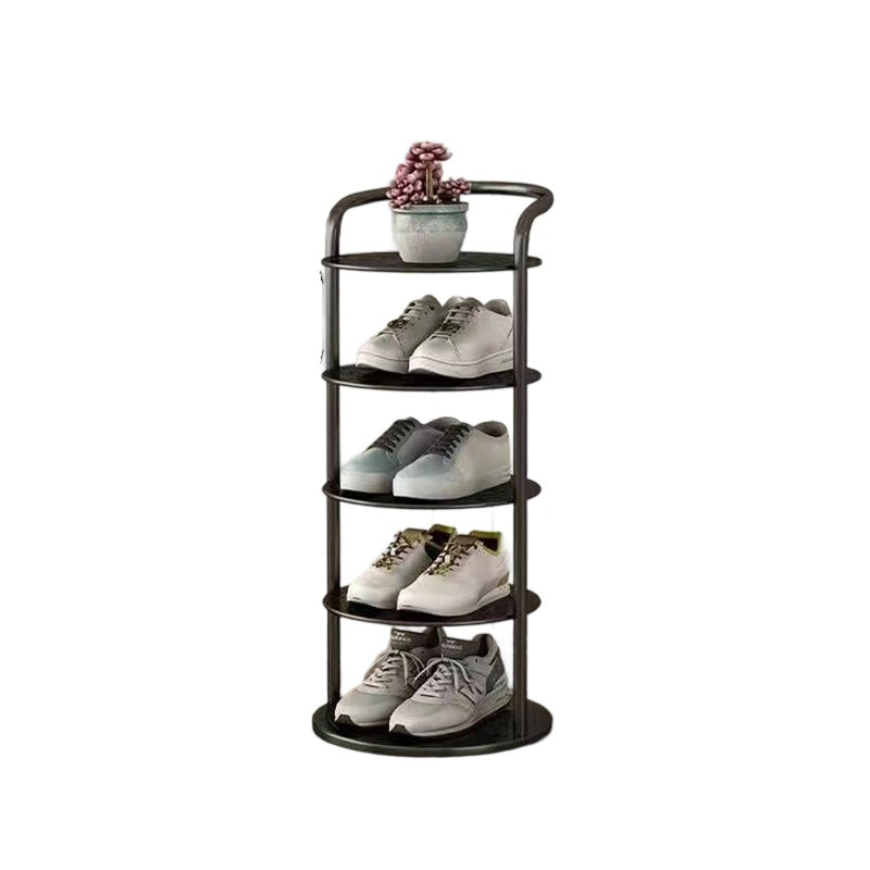 Torre porta scarpe a più livelli organizer compatto rotondo