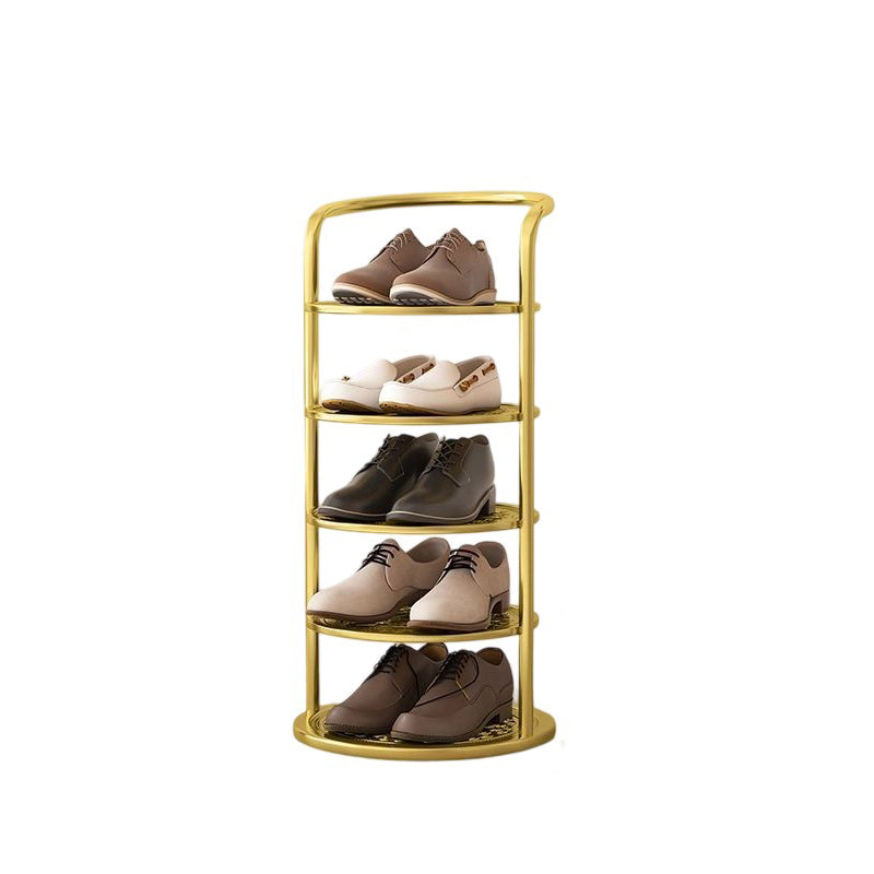 Torre porta scarpe a più livelli organizer compatto rotondo