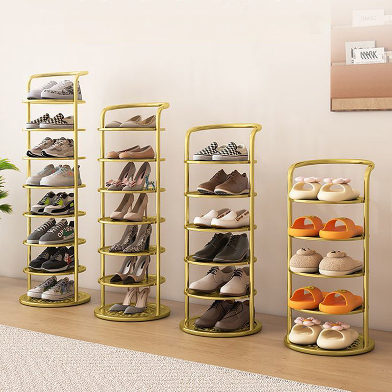 Torre porta scarpe a più livelli organizer compatto rotondo