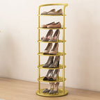 Torre porta scarpe a più livelli organizer compatto rotondo