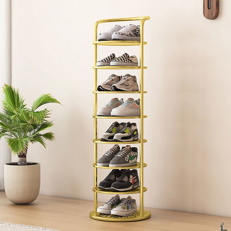 Torre porta scarpe a più livelli organizer compatto rotondo