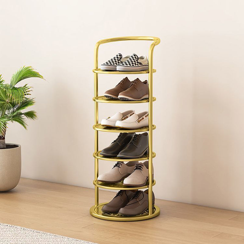 Torre porta scarpe a più livelli organizer compatto rotondo