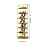 Torre porta scarpe a più livelli organizer compatto rotondo