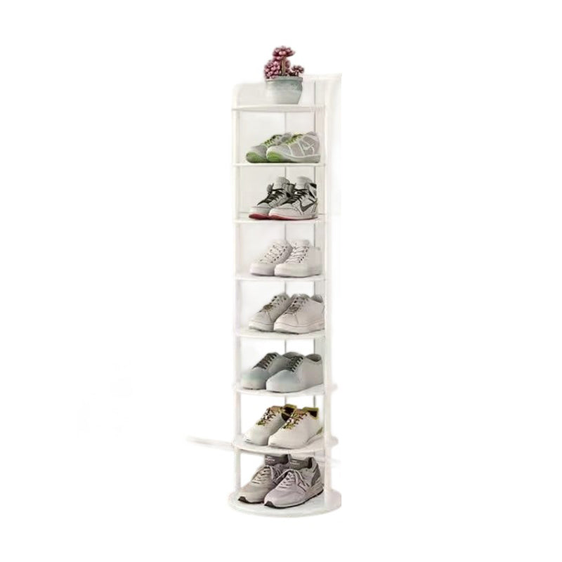 Torre porta scarpe a più livelli organizer compatto rotondo