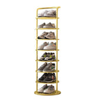 Torre porta scarpe a più livelli organizer compatto rotondo