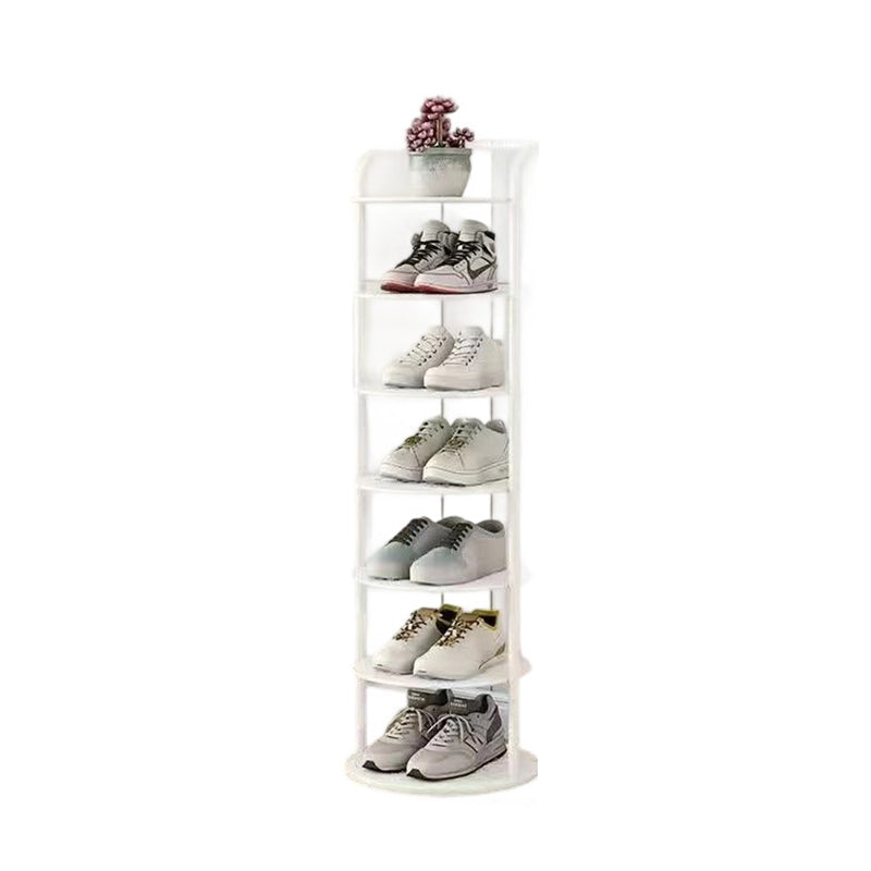 Torre porta scarpe a più livelli organizer compatto rotondo