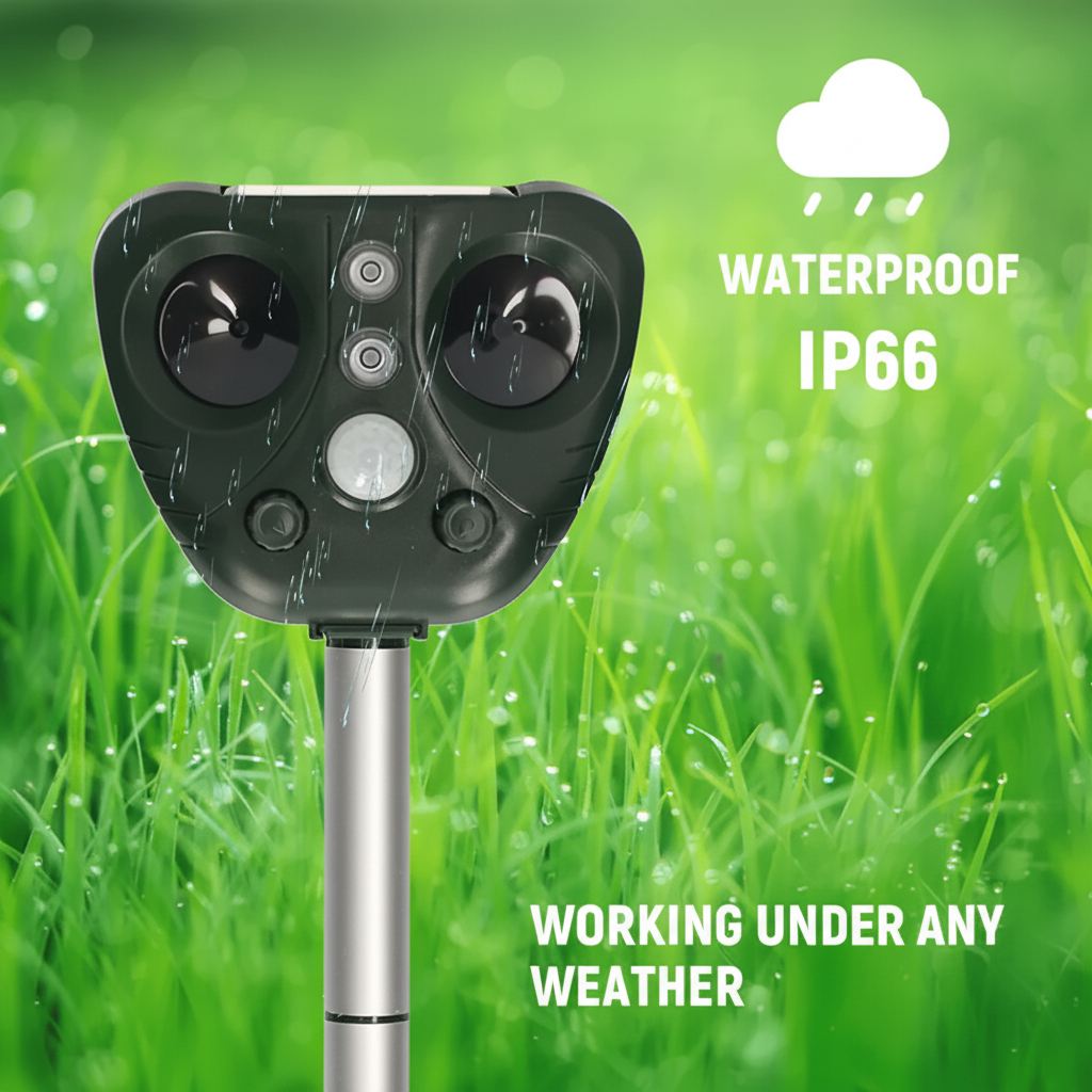 Solarny Ultradźwiękowy Odstraszacz Ptaków