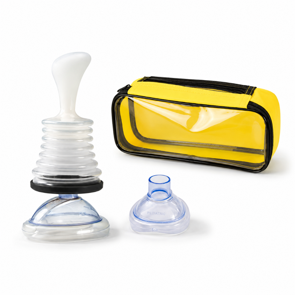 Trousse de premiers secours avec dispositif d'aspiration pour dégager les voies respiratoires
