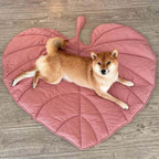 Tapis de niche pour chien avec motif grandes feuilles