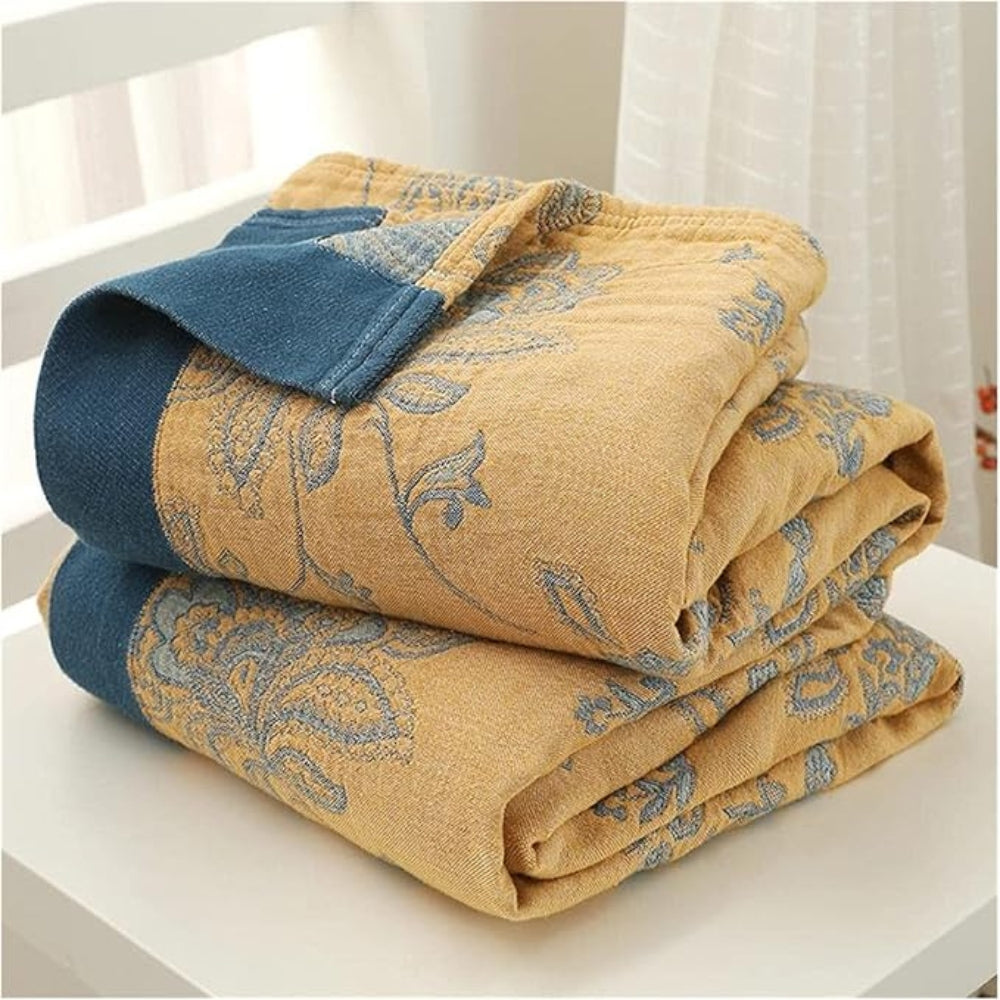 Plaid élégant et douillet à motif floral pour toutes les saisons