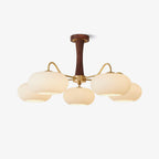 Luxuriöse Mid-Century-Deckenlampe aus Messing und Glas