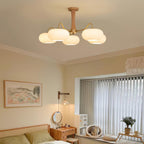Luxuriöse Mid-Century-Deckenlampe aus Messing und Glas