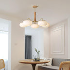 Luxuriöse Mid-Century-Deckenlampe aus Messing und Glas