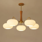 Luxuriöse Mid-Century-Deckenlampe aus Messing und Glas