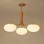 Luxuriöse Mid-Century-Deckenlampe aus Messing und Glas