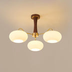 Luxuriöse Mid-Century-Deckenlampe aus Messing und Glas