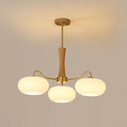 Luxuriöse Mid-Century-Deckenlampe aus Messing und Glas