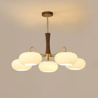 Luxuriöse Mid-Century-Deckenlampe aus Messing und Glas