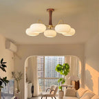 Luxuriöse Mid-Century-Deckenlampe aus Messing und Glas