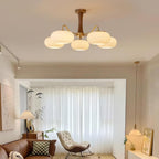 Luxuriöse Mid-Century-Deckenlampe aus Messing und Glas