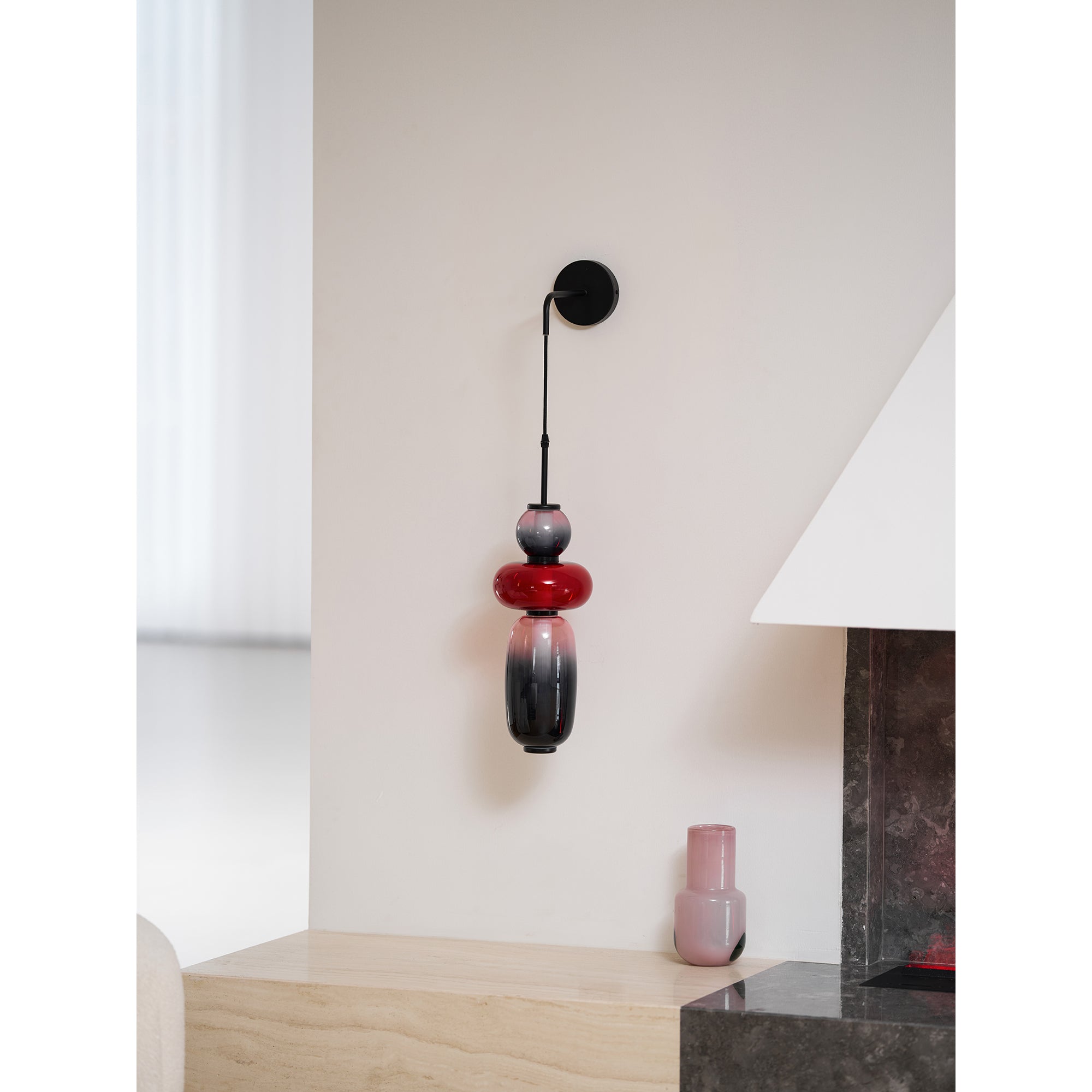 Wyrafinowany szkło kandyzowanego lampa ścienna