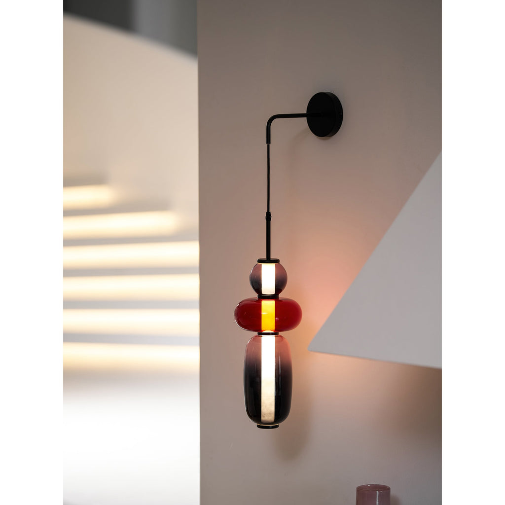 Wyrafinowany szkło kandyzowanego lampa ścienna
