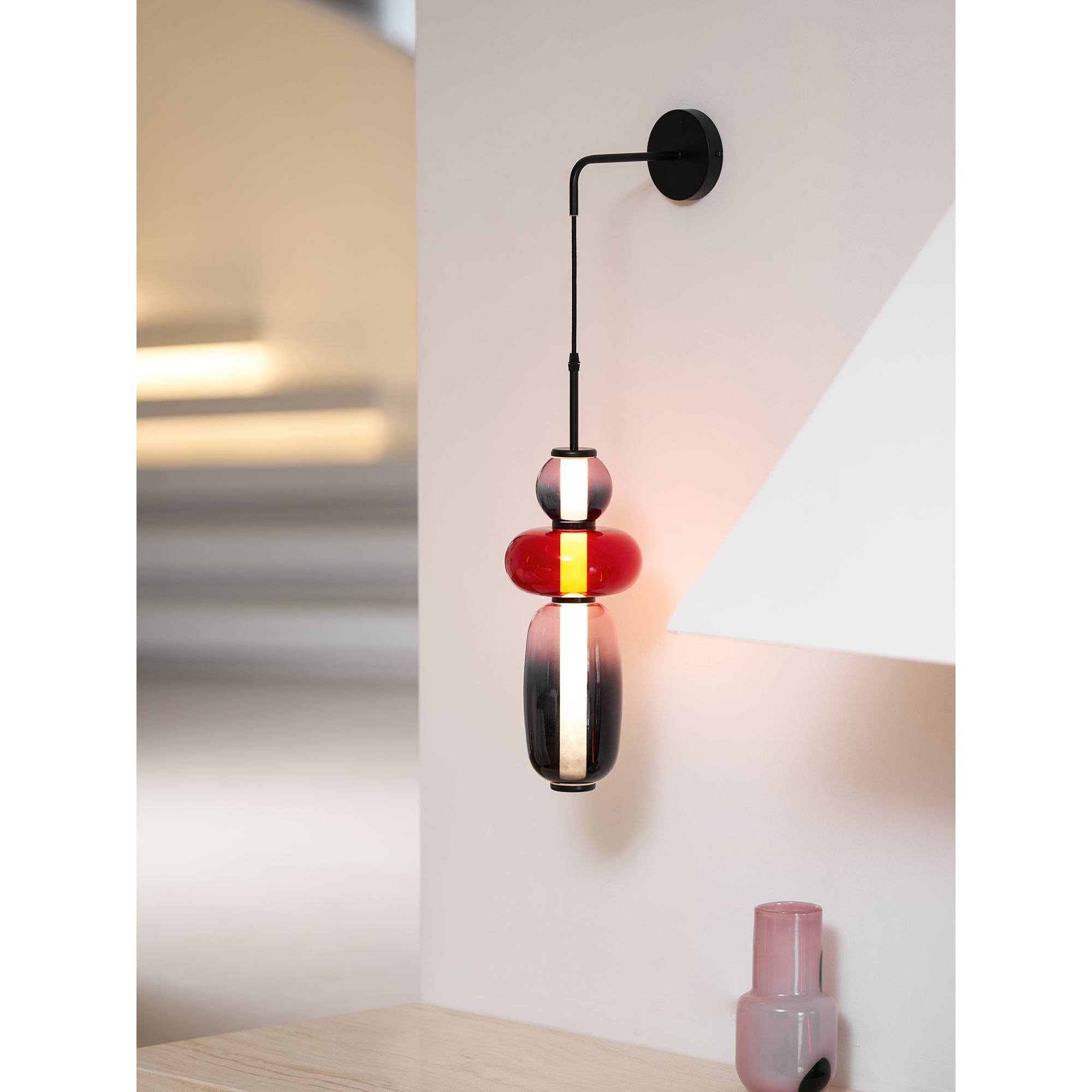 Wyrafinowany szkło kandyzowanego lampa ścienna