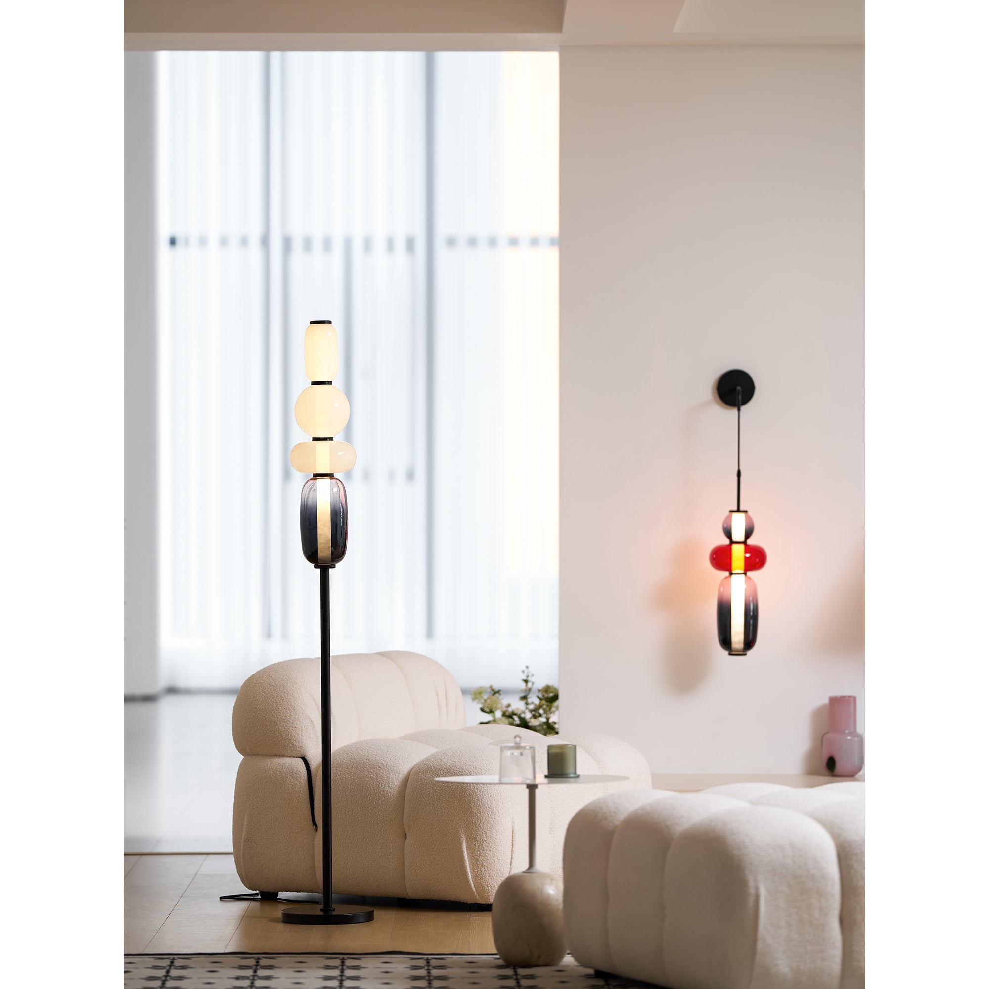 Wyrafinowany szkło kandyzowanego lampa ścienna
