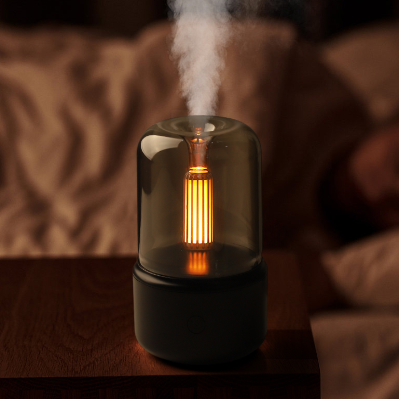 Dyfuzor LED z efektem płomienia do olejków i domu