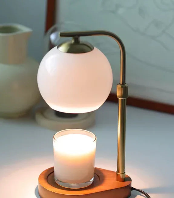 Lampe de table moderne avec chauffage de bougie lumière d'ambiance douce