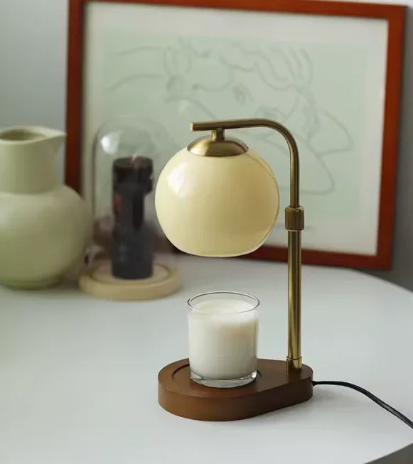 Lampada da tavolo moderna con riscaldamento per candela luce soffusa d’atmosfera