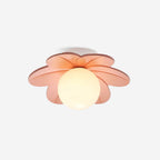 Lampada da soffitto decorativa contemporanea a tema floreale in vetro
