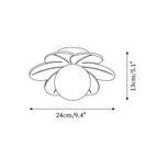 Lampada da soffitto decorativa contemporanea a tema floreale in vetro