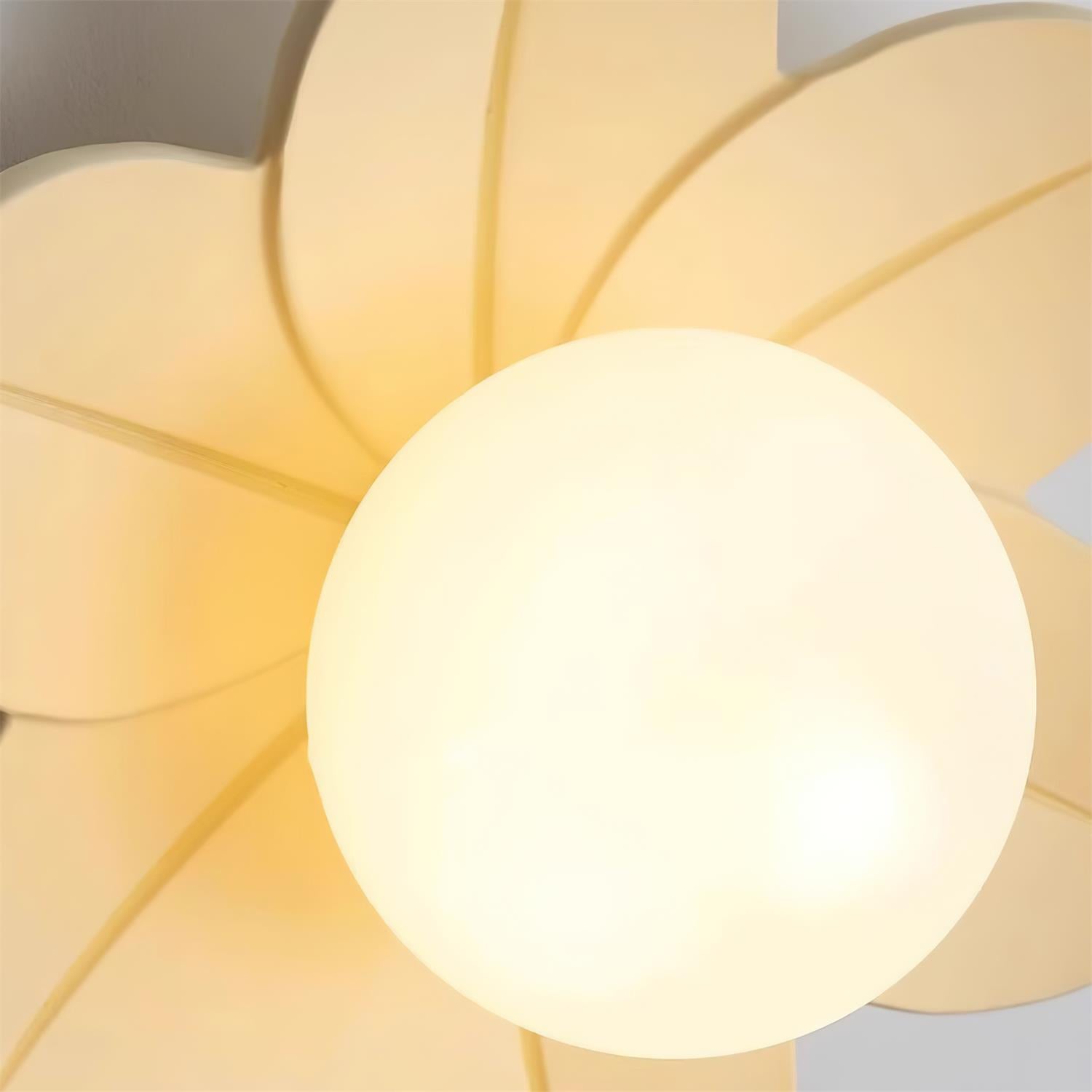 Lampada da soffitto decorativa contemporanea a tema floreale in vetro