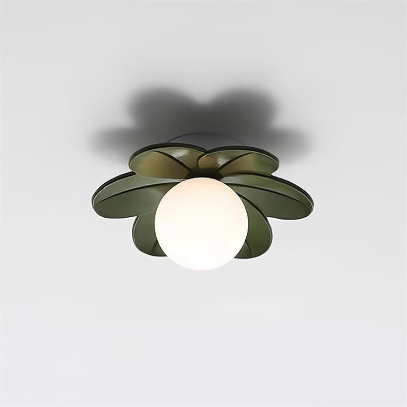 Decorative contemporary floral glass ceiling lamp