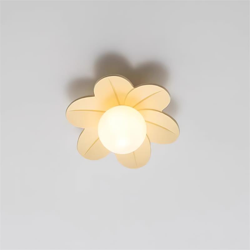 Decorative contemporary floral glass ceiling lamp