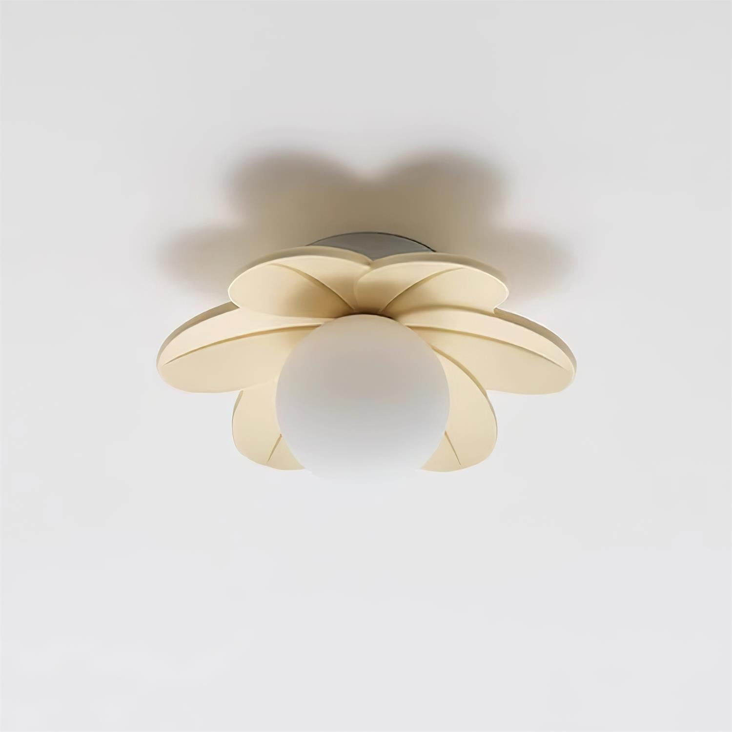 Lampada da soffitto decorativa contemporanea a tema floreale in vetro
