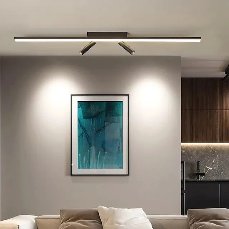 Minimalistyczna liniowa lampa sufitowa LED – Nowoczesny wystrój wnętrz