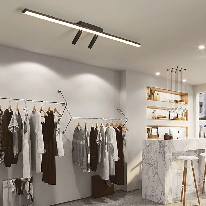 Minimalist linear LED ceiling lamp – modern interior design