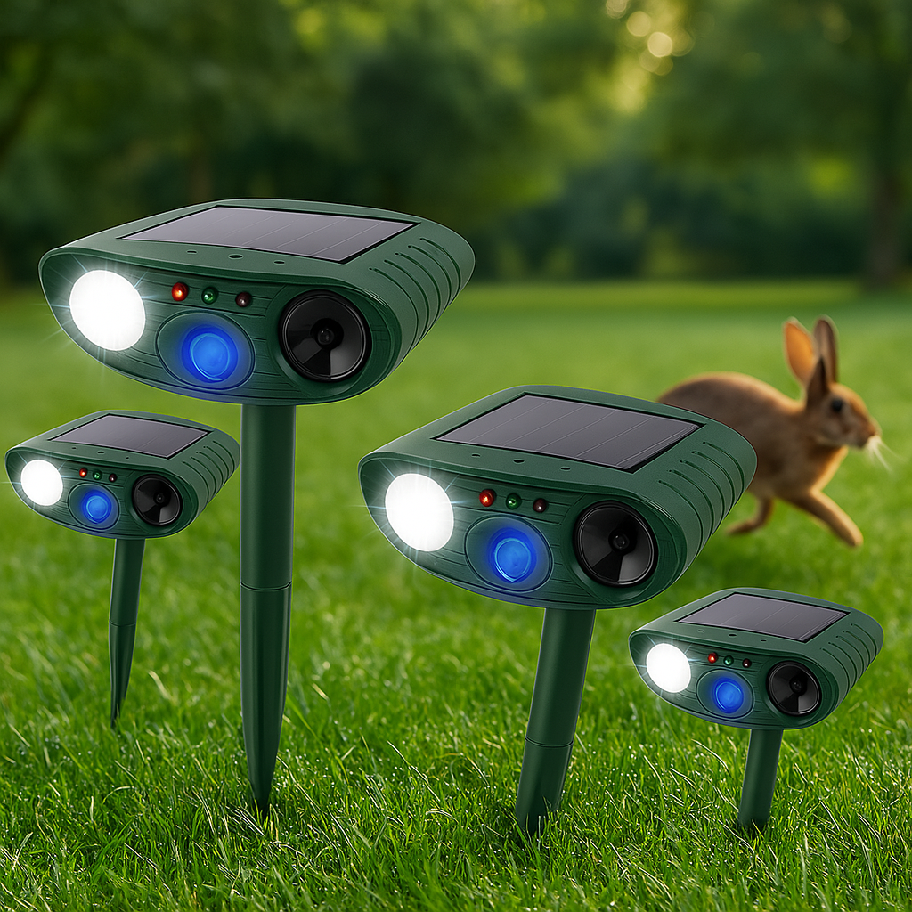 Repellente ultrasonico per parassiti con luce lampeggiante