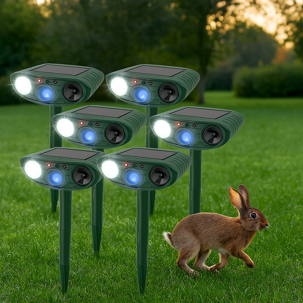 Repellente ultrasonico per parassiti con luce lampeggiante