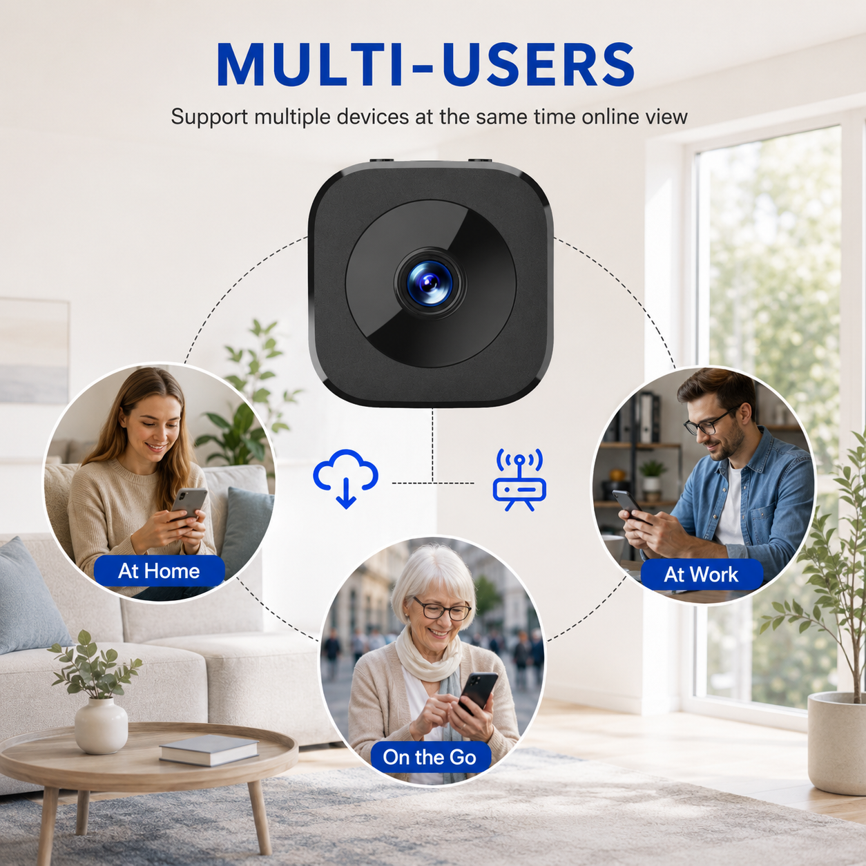 Inteligentna Mini Kamera WiFi z Funkcją Zdalnego Monitorowania